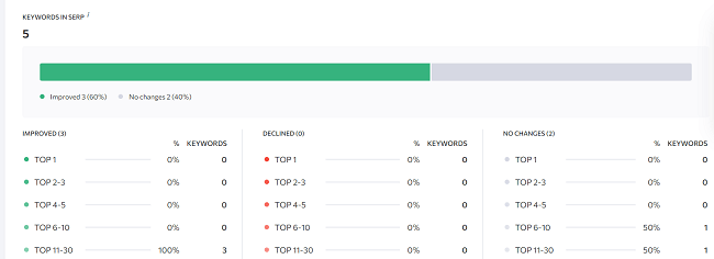 08 Keywords in SERP performance example
